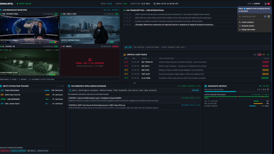 SIGNALINTEL architectural interface documentation